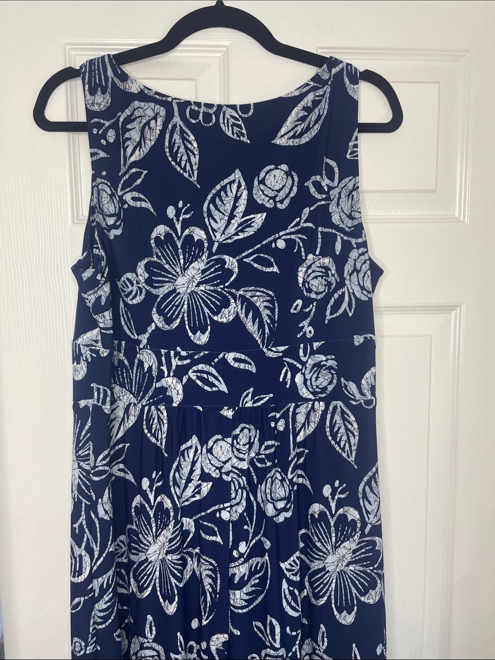 Chaps Navy and White Floral Maxi Dress - Picture 9 of 9